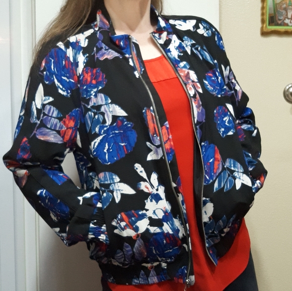 belle sky Jackets & Blazers - 2/$15!!! Colorful bomber style jacket